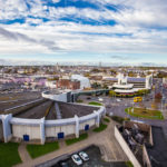 a view of plymouth with plymouth pavilions